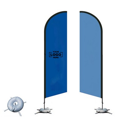 Single-Sided Graphic Feather Flag with Stand