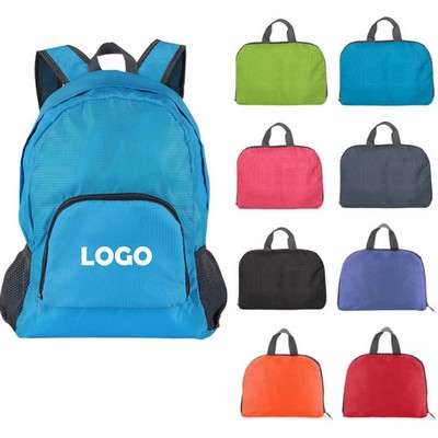 420D Oxford Fabric Quad Grid Folding Backpack