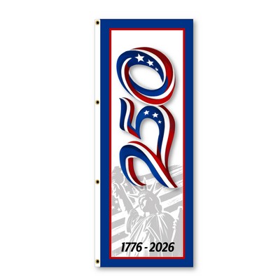 America 250 3'x8' free flying flag