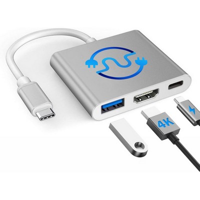 3-in-1 USB C To HDMI Multiport Adapter