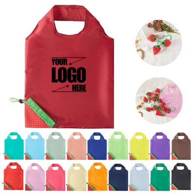 Oxford Cloth Material Foldable Strawberry Shape Tote Bag