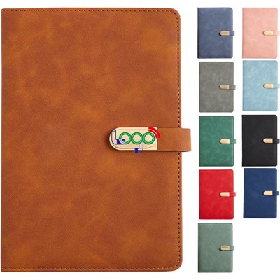 A5 Lined Journal Notebook With Magnetic Buckle And Pen Slot