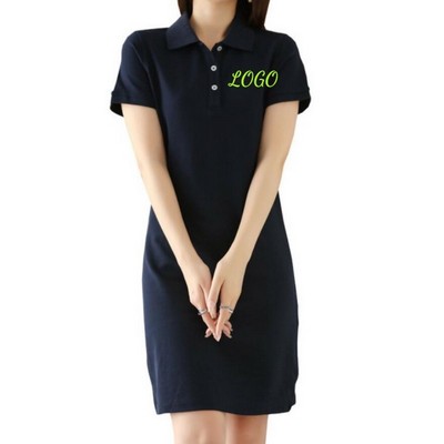 Custom Women's Classic Short Sleeve Polo Dress