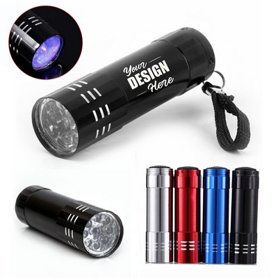 Mini UV Flashlight Aluminum Portable Detection Light