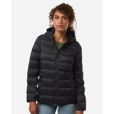 Weatherproof Women's Lightweight Poly-filled Hooded Puffer Jacket - W26715