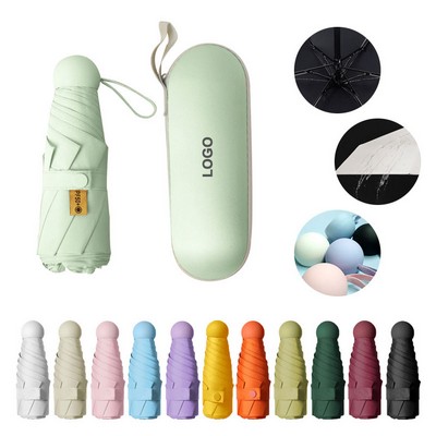 Travel Sunshade Pocket Folding Umbrella with Box