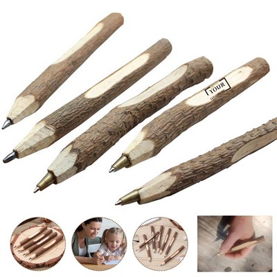 Wooden Twig Pens With Bark