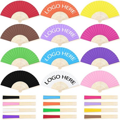 Folding Bamboo Paper Hand Fan