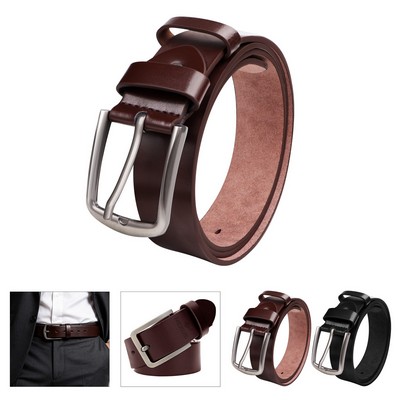 1.5" Width Mens Classic Genuine Leather Belt W/ Buckle
