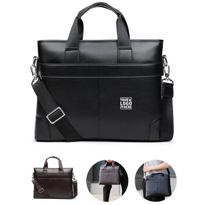 Professional Leather Crossbody Laptop Bag