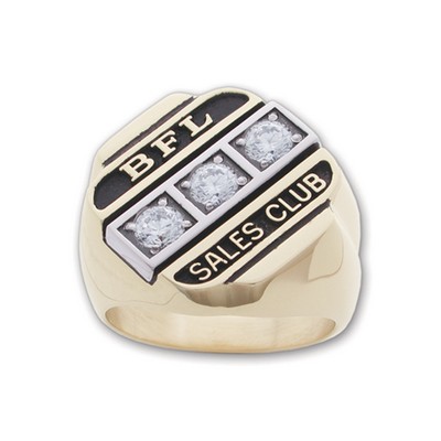Maxim Series Men's Fashion Ring with Metal Insert