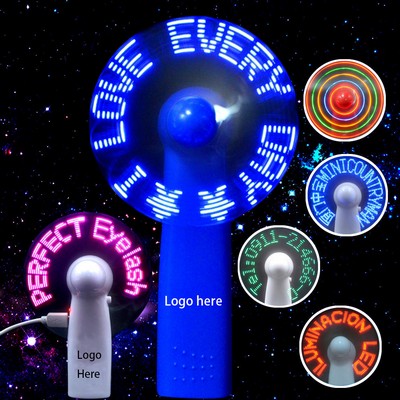 Custom Programmable LED Message Handheld Fan