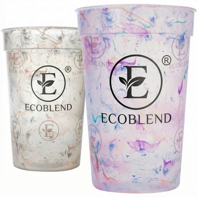 Custom Rainbow Confetti Stadium Cups