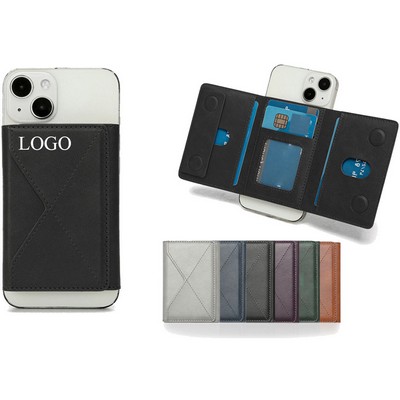 Magnetic Stand Phone Wallet With 6 Card Holder