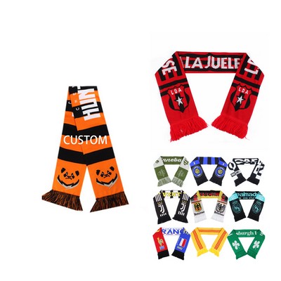 Custom Acrylic Knit Soccer Scarf
