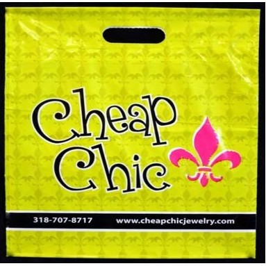 1.75 Mil Fold Over Die Cut Handle Bag (20"x20½"x6")