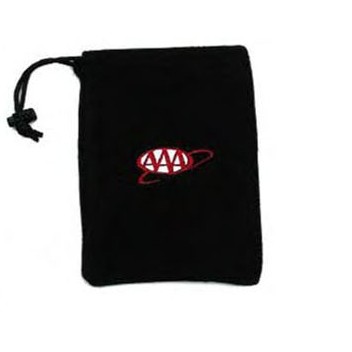 Plush Fleece Drawstring Golf Caddy Bag w/Embroidery