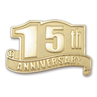 Stock 15th Anniversary Lapel Pin