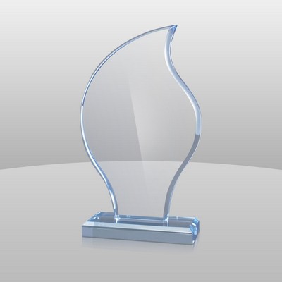 Blue Flame Shape Award (9 1/4"x5 1/2"x2")