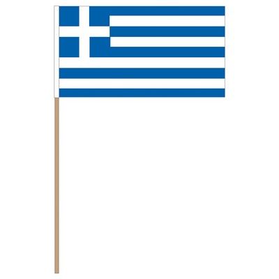 Greece International Collection Hand Flag (9" x 12")
