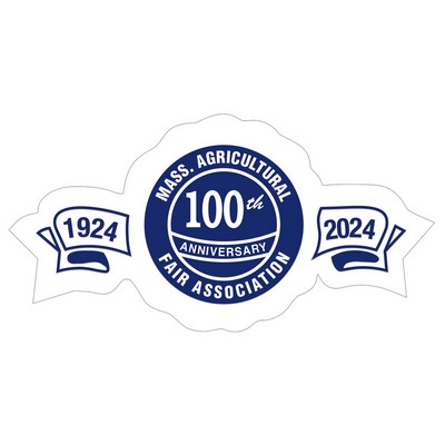 Occasion Roll Label | Circle | 1 1/4" x 2 1/2" | Side Banners | White Gloss Paper