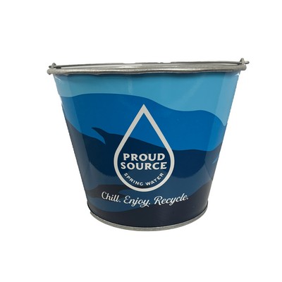 5 Quart Galvanized Steel Metal Bucket