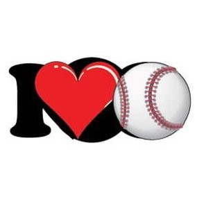 I Love Baseball Lapel Pin