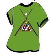 Pool Table Rack T-Shirt Lapel Pin