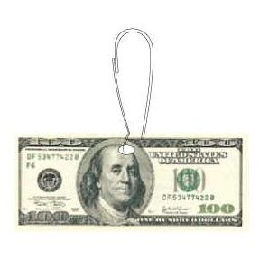 Hundred Dollar Bill Zipper Pull