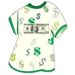 Hundred Dollar Bill T-Shirt Mighty Mini Magnet