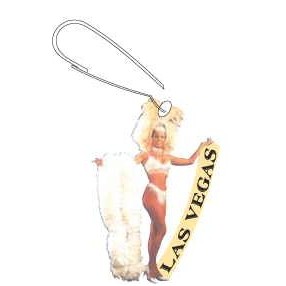 Vegas Showgirl in Yellow Zipper Pull