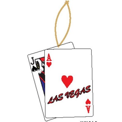 Las Vegas Blackjack Gift Shop Ornament w/ Clear Mirror Back (8 Square Inch)