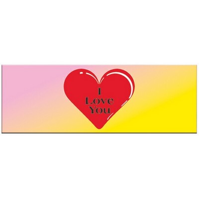 Heart Panoramic Metal Photo Magnet (1.625"x4.625")