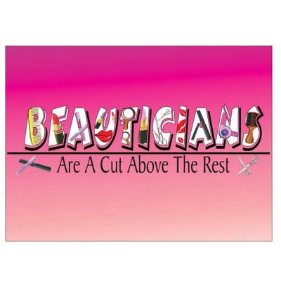 Beautician Slogan Metal Photo Magnet (2 1/2"x3 1/2")