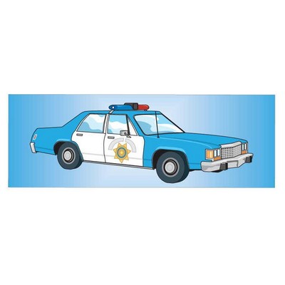 Police Car Panoramic Badge w/ Bar Pin