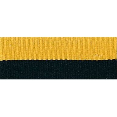 "V" Neck Ribbon - Black/Gold - Snap Clip - 1-1/2" Wide x 32" Long