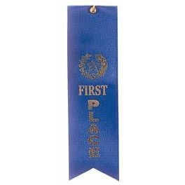 FIRST PLACE Ribbon - Blue - 2" x 8" long