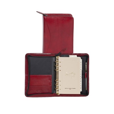 Italian Leather 6 Ring Weekly Planner