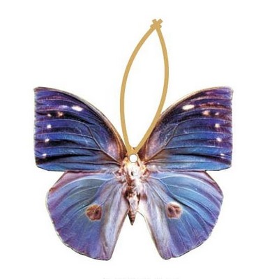 Blue Butterfly Promotional Ornament w/ Black Back (12 Square Inch)