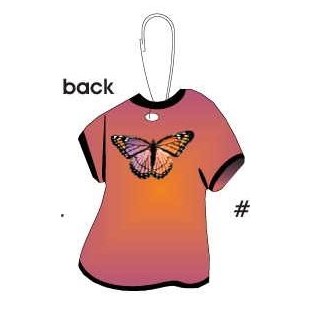 Purple & Pink Butterfly T-Shirt Zipper Pull