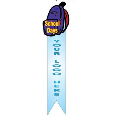 School Days Backpack Bookmark w/ Black Back