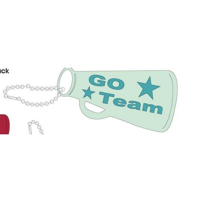 Megaphone Promotional Key Chain w/ Black Back (6 Square Inch)