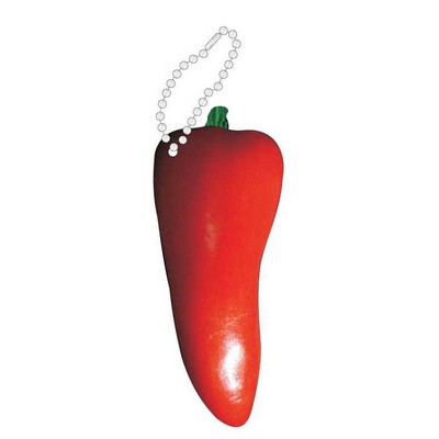 Red Chili Pepper Promotional Key Chain w/ Black Back (2 Square Inch)