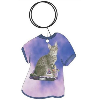 Ocicat T Shirt Keychain w/Mirrored Back (4 Square Inch)