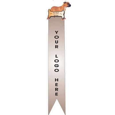 Pitbull Terrier Dog Bookmark w/ Black Back