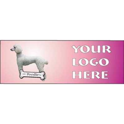 Poodle Dog Panoramic Metal Photo Magnet