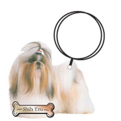 Shih Tzu Dog Line Keychain w/Mirrored Back (4 Square Inch)