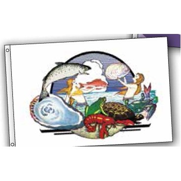 Custom Digital Nylon Double Face Flag w/Tyvek® Innerliner (5'x8')