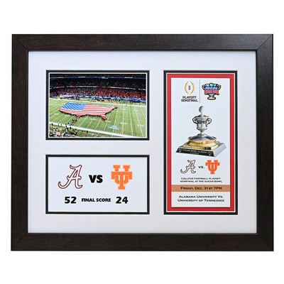 Custom Commemorative Ticket Frame w/ photo and score