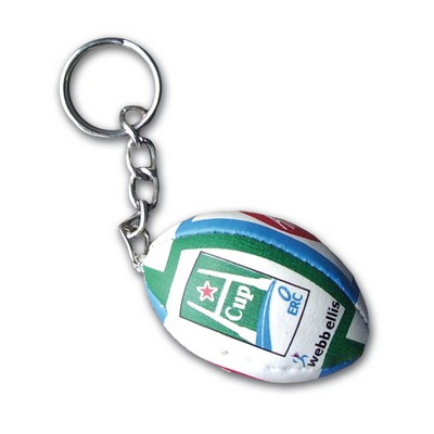 Soft Rugby Ball Keychain